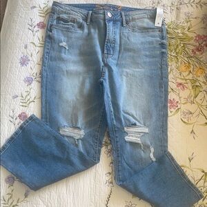 BNWT Seven7 Light Blue High Rise Distressed Women's Jeans size 12